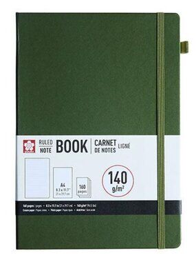 Sakura Notebook Ruled 160 Pages Pine Needle 8.3"X11.7" A4 Size School Office
